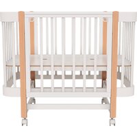 Кроватка-трансформер Incanto Mimi-ЮГ с автоспинкой и маятником KR-0182/1 (белый/бук) - Превью изображения №2 — Интернет-магазин Time-Shop