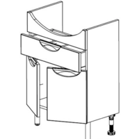  СанитаМебель Тумба Эмили 601.600 с умывальником Грация - Превью изображения №3 — Интернет-магазин Time-Shop