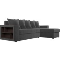 Угловой диван Лига диванов Дубай лайт правый 114152 (велюр серый) - Превью изображения №2 — Интернет-магазин Time-Shop