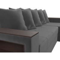 Угловой диван Лига диванов Дубай лайт правый 114152 (велюр серый) - Превью изображения №9 — Интернет-магазин Time-Shop