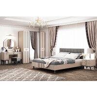 Тумба Ангстрем Хилтон спальня ХТ-302.03 (Д) исп.3 (Д2, кашемир серый) - Превью изображения №3 — Интернет-магазин Time-Shop