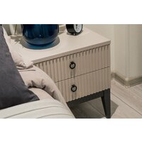 Тумба Ангстрем Хилтон спальня ХТ-302.03 (Д) исп.3 (Д2, кашемир серый) - Превью изображения №6 — Интернет-магазин Time-Shop