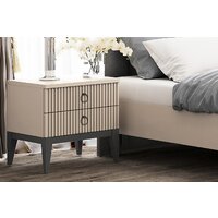 Тумба Ангстрем Хилтон спальня ХТ-302.03 (Д) исп.3 (Д2, кашемир серый) - Превью изображения №4 — Интернет-магазин Time-Shop