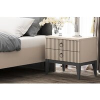 Тумба Ангстрем Хилтон спальня ХТ-302.03 (Д) исп.3 (Д2, кашемир серый) - Превью изображения №5 — Интернет-магазин Time-Shop