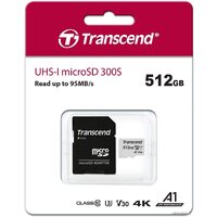 Карта памяти Transcend microSDXC 300S 512GB (с адаптером) - Превью изображения №3 — Интернет-магазин Time-Shop