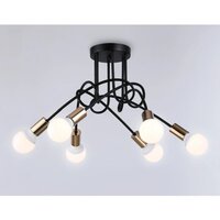 Люстра средней высоты Ambrella light Traditional TR80419/5 BK/GD (черный/золото) - Превью изображения №2 — Интернет-магазин Time-Shop