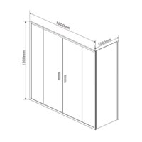 Душевой уголок Vincea Garda VSR-1G21019CL (хром/прозрачное) - Превью изображения №6 — Интернет-магазин Time-Shop