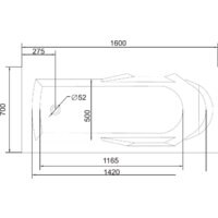 Ванна Cersanit Santana 160x70 - Превью изображения №3 — Интернет-магазин Time-Shop
