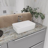 Умывальник Lauter 21674A + клапан 21190W + сифон 21635W (белый матовый) - Превью изображения №13 — Интернет-магазин Time-Shop