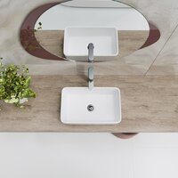 Умывальник Lauter 21674A + клапан 21190W + сифон 21635W (белый матовый) - Превью изображения №8 — Интернет-магазин Time-Shop