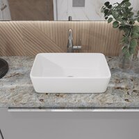 Умывальник Lauter 21674A + клапан 21190W + сифон 21635W (белый матовый) - Превью изображения №12 — Интернет-магазин Time-Shop