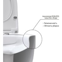 Унитаз подвесной Berges Wasserhaus Ego XL 54 с функцией биде, с сиденьем Slim SO - Превью изображения №6 — Интернет-магазин Time-Shop