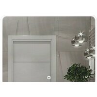 Алмаз-Люкс Зеркало с подсветкой и часами ЗП-65 80х60