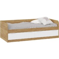 Трия Хилтон комбинированная 90x200 (дуб крафт золотой/белый матовый)