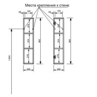  Эстет Шкаф-полупенал Malibu R 20x16x90 ФР-00007133 - Превью изображения №6 — Интернет-магазин Time-Shop