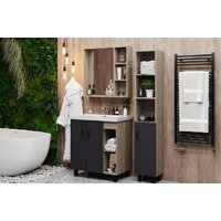  Onika Тумба под умывальник Тимбер 70.10 107057 (серый матовый/дуб сонома) - Превью изображения №3 — Интернет-магазин Time-Shop