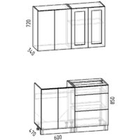 Готовая кухня Интермебель Лион-11 1.2м без столешницы (мята софт) - Превью изображения №6 — Интернет-магазин Time-Shop