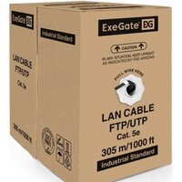 Кабель ExeGate FUTP4-C5e-CU-S24-OUT-PE-BK-305 FTP - Превью изображения №2 — Интернет-магазин Time-Shop