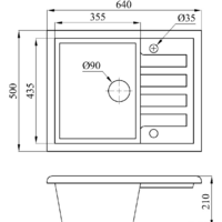 Кухонная мойка БелЭворс Vega L (бежевый) - Превью изображения №2 — Интернет-магазин Time-Shop