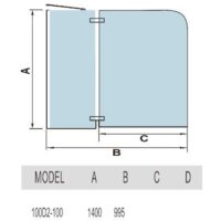 Стеклянная шторка для ванны WeltWasser WW 100D2-100 - Превью изображения №2 — Интернет-магазин Time-Shop