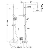 Душевая система  KFA Otava 555691081 - Превью изображения №7 — Интернет-магазин Time-Shop