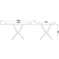 Кухонный стол ОКА Вейв 120-160x80x75 (дуб мореный/черный) - Превью изображения №7 — Интернет-магазин Time-Shop