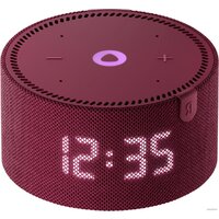 Умная колонка Яндекс Станция Мини 2 с часами (красный гранат) - Превью изображения №2 — Интернет-магазин Time-Shop