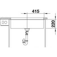 Кухонная мойка Blanco Subline 800-U (антрацит) - Превью изображения №5 — Интернет-магазин Time-Shop