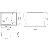 Кухонная мойка Granula 6503 (базальт) - Превью изображения №2 — Интернет-магазин Time-Shop