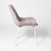 Стул Алвест AV 405 (бежевый бархат Confetti smoke/белый) - Превью изображения №4 — Интернет-магазин Time-Shop