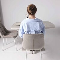 Стул Алвест AV 405 (бежевый бархат Confetti smoke/белый) - Превью изображения №2 — Интернет-магазин Time-Shop