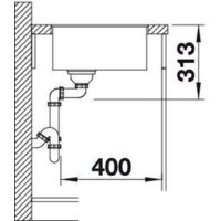 Кухонная мойка Blanco Subline 320-F (темная скала) - Превью изображения №4 — Интернет-магазин Time-Shop