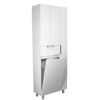  Style Line Шкаф-пенал Оптима 70 (напольный, корзина, отделение для халата) - Превью изображения №2 — Интернет-магазин Time-Shop