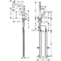 Смеситель Hansgrohe Talis Select M51 73868000 - Превью изображения №3 — Интернет-магазин Time-Shop