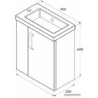  IDDIS Тумба под умывальник Torr 40 TOR40W1i95 - Превью изображения №3 — Интернет-магазин Time-Shop