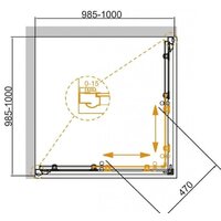 Душевой уголок Cezares Giubileo-A-2-100-Scorrevole-C-Br - Превью изображения №4 — Интернет-магазин Time-Shop