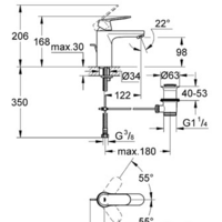 Смеситель Grohe Eurosmart Cosmopolitan 23325000 - Превью изображения №2 — Интернет-магазин Time-Shop