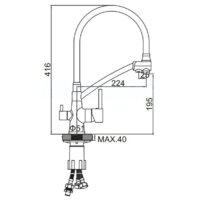 Смеситель Ledeme L4855Y-3 - Превью изображения №2 — Интернет-магазин Time-Shop