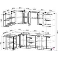 Готовая кухня Интерлиния Мила Gloss 1.68x2.6 левая (белый софт/серый софт/травертин серый) - Превью изображения №6 — Интернет-магазин Time-Shop