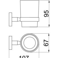 Стакан для зубной щетки и пасты Allen Brau Priority 6.31002-31 - Превью изображения №2 — Интернет-магазин Time-Shop