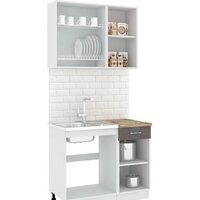 Готовая кухня Кортекс-мебель Корнелия Лира-лайт 1м (дуб сонома/марсель) - Превью изображения №2 — Интернет-магазин Time-Shop