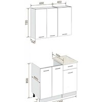 Готовая кухня Кортекс-мебель Корнелия Лира-лайт 1м (дуб сонома/марсель) - Превью изображения №3 — Интернет-магазин Time-Shop