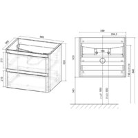  Vincea Тумба под умывальник Vico 60 VMC-2V600RW - Превью изображения №4 — Интернет-магазин Time-Shop