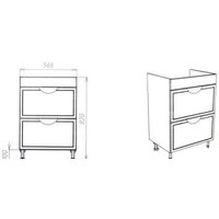  Viant Тумба с умывальником Лима Como 60 VLIM60CO-T2Y+S-UM-COM60/1-w - Превью изображения №6 — Интернет-магазин Time-Shop