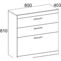 Комод Anrex Oskar 3S (дуб санремо) - Превью изображения №6 — Интернет-магазин Time-Shop