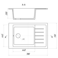 Кухонная мойка Gerhans B28 (белый) - Превью изображения №2 — Интернет-магазин Time-Shop