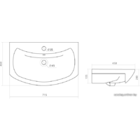 Умывальник Santek Балтика-70 71.5x45 (1.WH20.7.776) - Превью изображения №2 — Интернет-магазин Time-Shop
