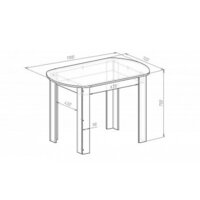 Кухонный стол Мебель-класс Леон-2 (дуб монте-карло) - Превью изображения №5 — Интернет-магазин Time-Shop