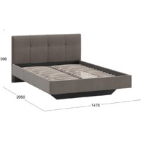 Кровать Трия Элис тип 1 с мягкой обивкой 140x200 (велюр мокко) - Превью изображения №3 — Интернет-магазин Time-Shop