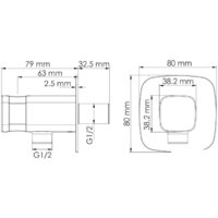 Держатель душевой лейки с подключением Wasserkraft A326 - Превью изображения №2 — Интернет-магазин Time-Shop